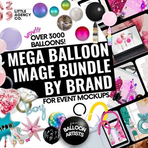 Balloon Artist PNG Image Bundle: Event Mockups & Menu Templates