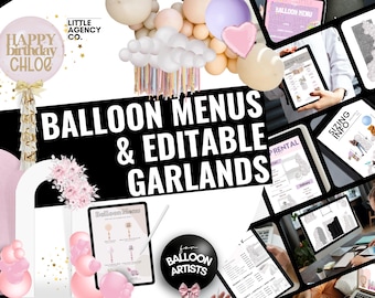 Balloon Menu & Garland Templates: Event Stylist Bundle (Digital Download)