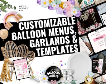 Balloon Artist Big Bash Bundle: Canva Templates (Digital)