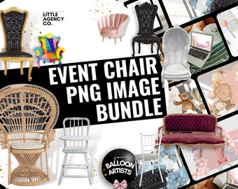 Event Chair Template Bundle: PNG Clipart for Mockups