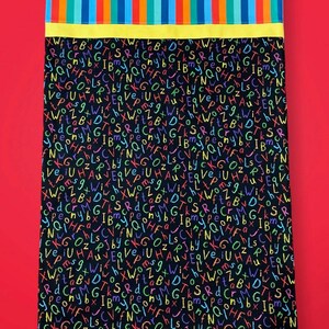 Bright and Colorful Alphabet Pillowcase, 20x30 and will fit a Standard or Queen Pillow