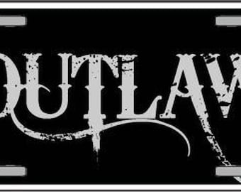 Outlaw Metal Neuheit Nummernschild Anhänger