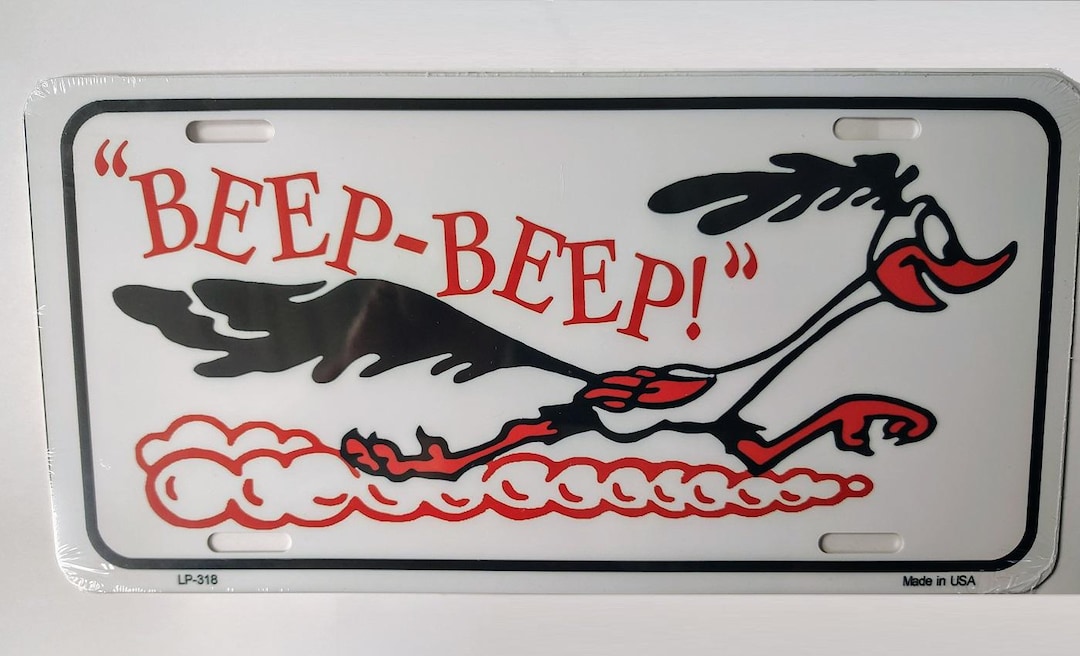 Beep Beep Novelty Metal License Plate Tag - Etsy