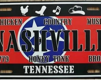 Nashville Tennessee Honky Tonk Nummernschild