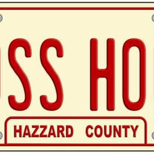 Boss Hogg Hazzard County Placa de licença de metal novidade