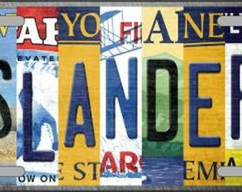 Islanders Strip Art Alle Metall Nummernschild / Schild