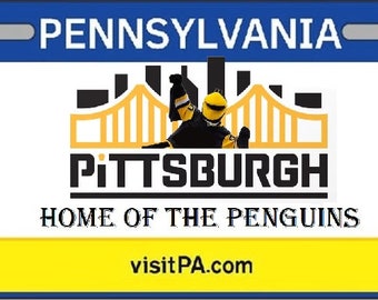 Pittsburgh Home Der Pinguine Eitelkeits-Nummernschild