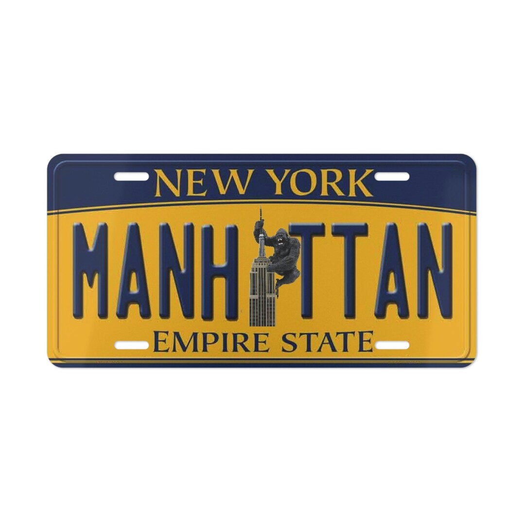 Kong Does Manhattan Vanity License Plate Etsy