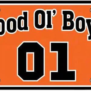 Placa de matrícula de metal con diseño novedoso de Good Ol Boys Dukes of Hazzard