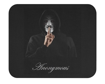 Anonymous Guy Fawkes Hoodie shushing, Mouse Pad