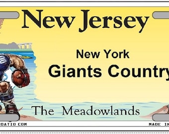 New Jersey Home Of The NY Giants License Plate