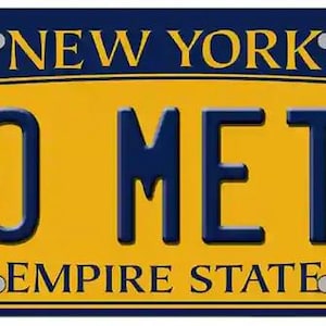 Go Mets Novelty Metal License Plate