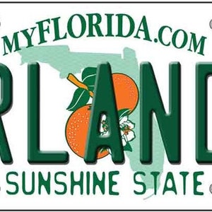 Orlando Florida Novelty Metal License Plate