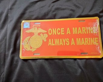 Red Once A Marine Always A Marine Snapback Trucker Hat