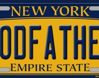 Etiqueta de matrícula de novidade de metal Godfather