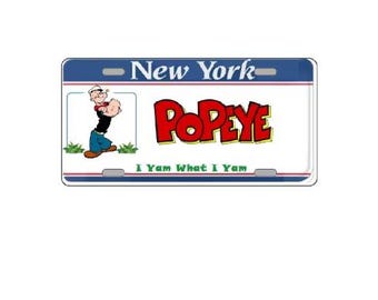 Popeye The Sailor Man NY Eitelkeits-Nummernschild