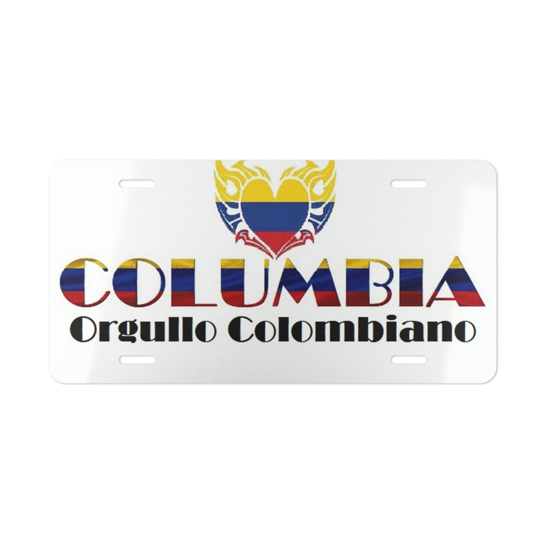 Columbian Pride Vanity License Plate Etsy