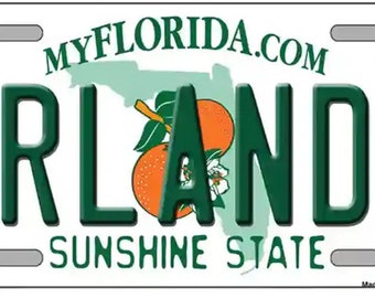 Placa de metal novidade em Orlando Flórida