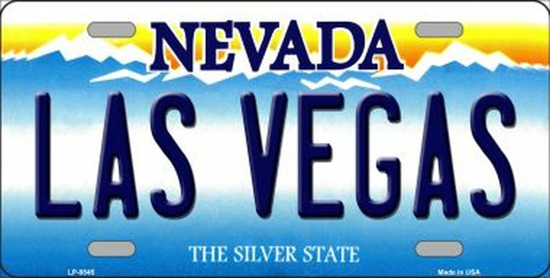Welcome to Las Vegas Nevada Sign Recycled Vintage License Plate Art Acrylic  Print