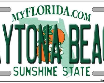 Daytona Beach Florida Novelty Metal License Plate