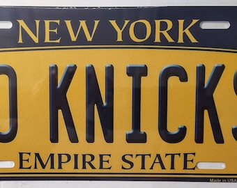 Go Knicks Novelty Metal License Plate Tag