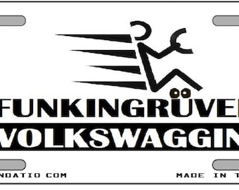 Volkswagen Funkingruven White Vanity License Plate