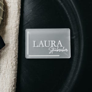 Platzkarten Namenskarten Namensschild Lasergravur Holz, Acryl Hochzeit, individuell, nachhaltig individuell personalisiert schlicht elegant