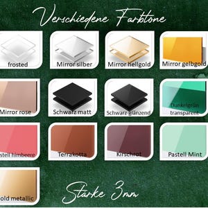 Schriftzug Tischnummern Acryl Holz für Tischnummern z.B. für Stein DIY Hochzeit Dekoration verschiedene Schriftarten immagine 7