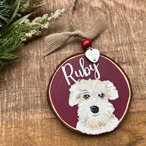 Pet Portrait Ornaments, Custom Animal Painting, Memorial, Hand Painted, Dog, Cat, Horse, Bunny, Bird