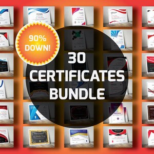42 Editable Certificate Diploma of Completion Achievement Template In Editable AI, EPS