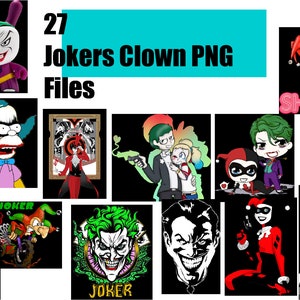 Joker Clown Clipart PNG Vector File 300 dpi
