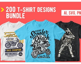 200 Retro Classics Hele Shop Svg-bundel, Ai Svg-bundel voor commercieel gebruik, Klassieke Retro Sportbundel, Fishing Ai Svg-bundel, T-shirtprint