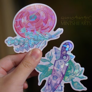 D2 Titan Shield & Hunter Knife Stickers | Holographic Flake, vinyl, vibrant