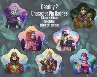 D2 Button Pin Badge| tin-plate, star pin, vivid print, Destiny 2