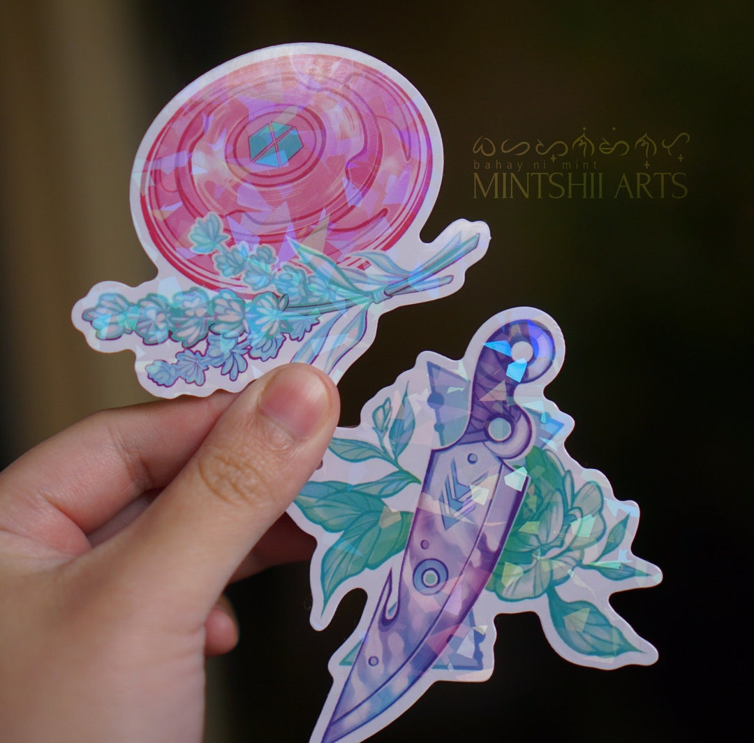 D2 Titan Shield & Hunter Knife Stickers | Holographic Flake, Vinyl ...