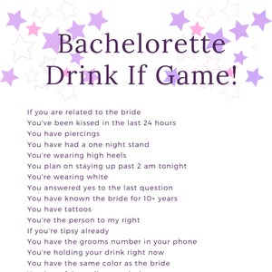 Drink If You Ever Have Bachelorette Party Game (Instant Download) - Etsy