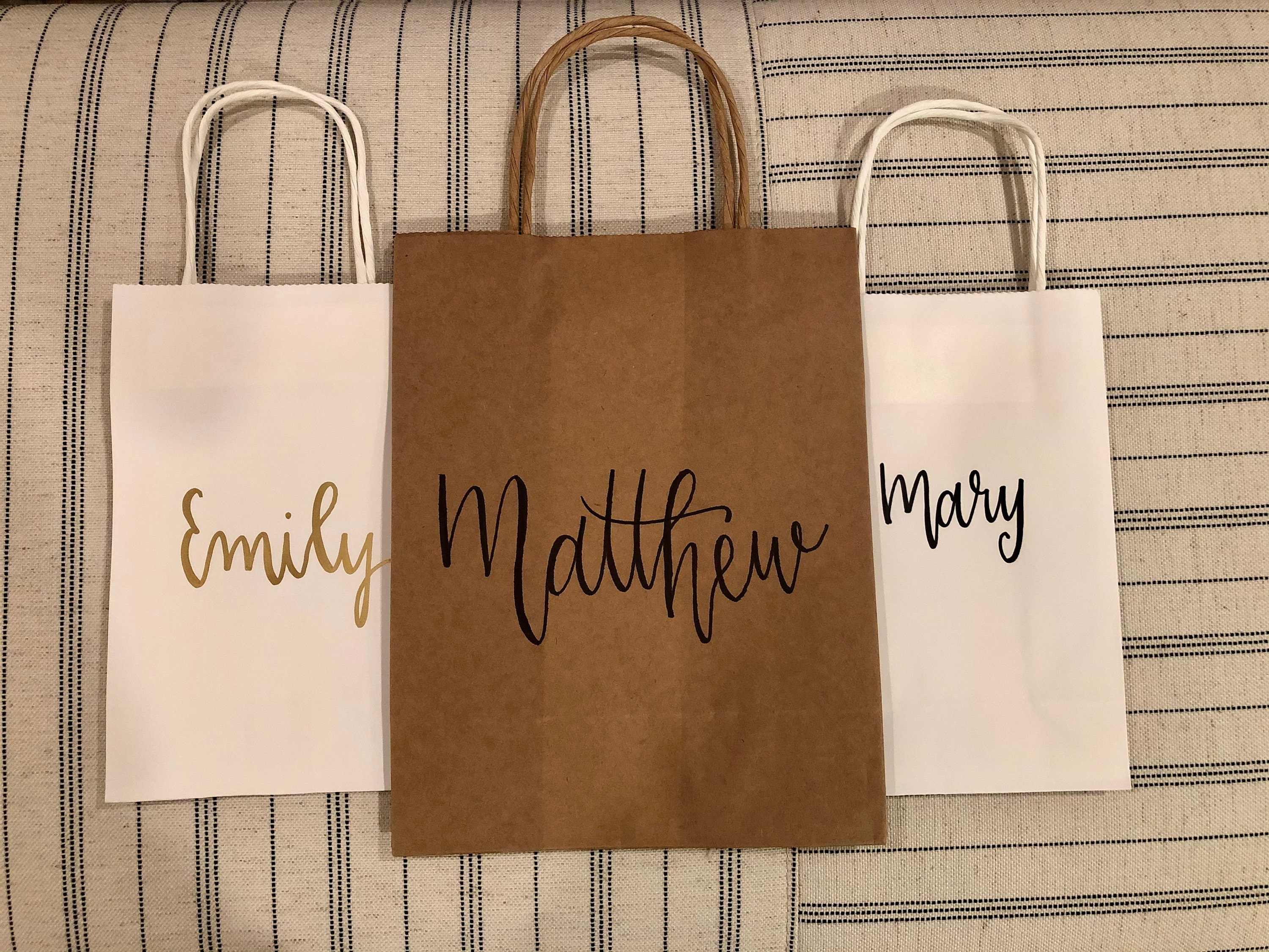 Personalized Paper Gift Bag Etsy