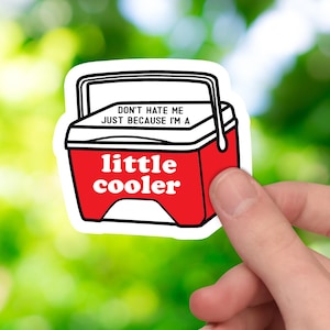 Don&#39;t Hate Me Just Because I&#39;m A Little Cooler sticker, laptop sticker, water bottle sticker, cute sticker, funny sticker, cooler decal