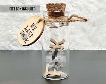 My Last F*CK Jar, Stocking Stuffer for Adults, Gift for Coworkers, Gift for Friends, Funny Gift, Gag Gift, Mini Bottle of F*cks, Small Gift