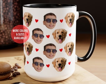Personalized Face Coffee Mug, Kids, Dogs, Cat, Baby, Custom Photo Mug, Mothers Day Gift, Fathers Day Gift