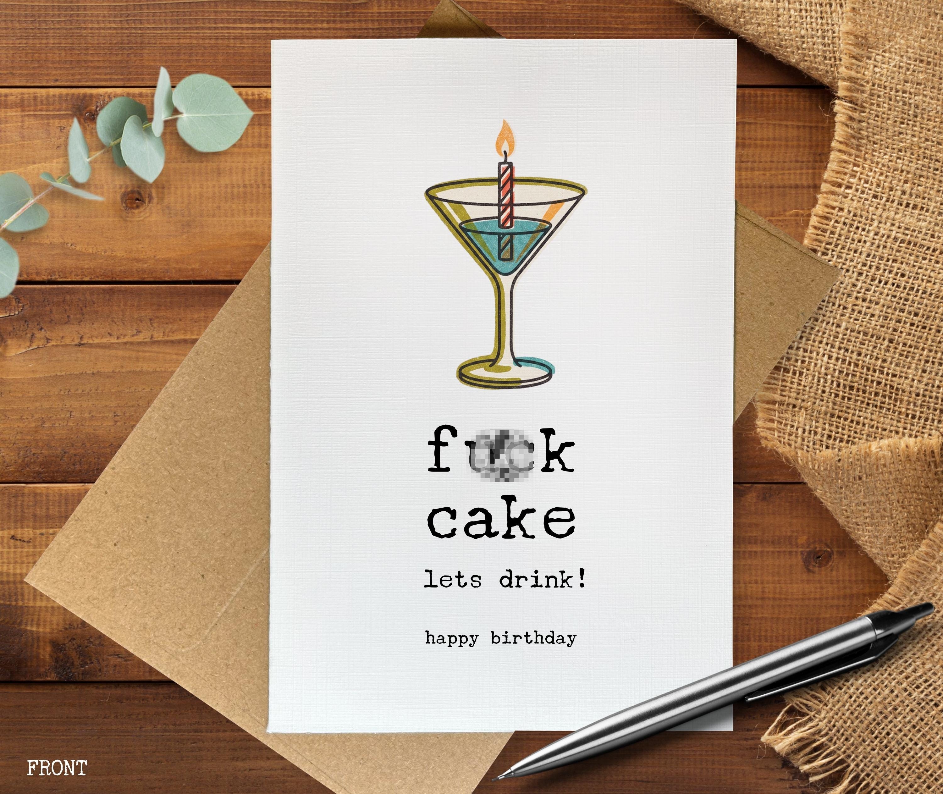 Funny Birthday Card, Swear Birthday Card, Drinking Birthday Card, Adult ...