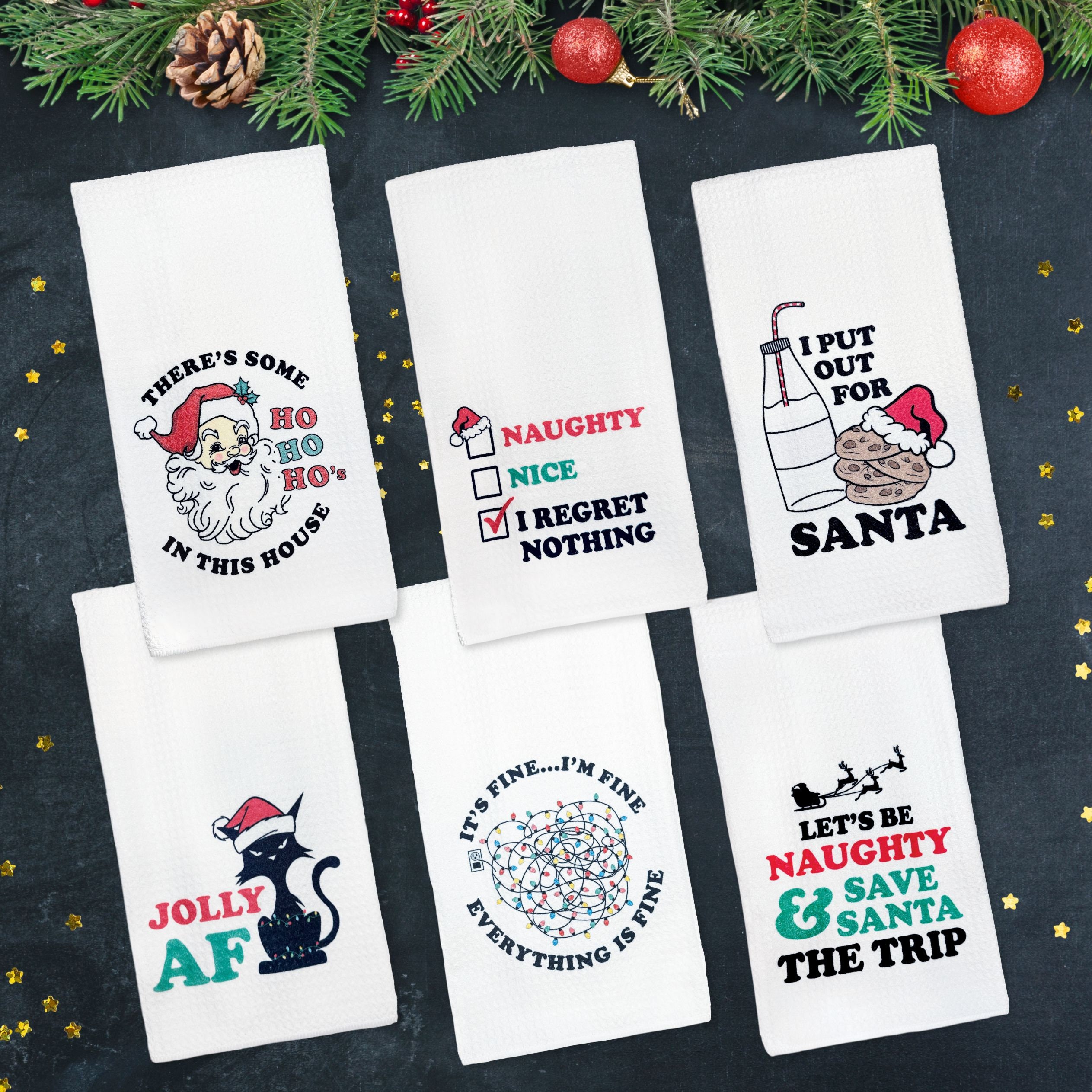 Christmas Kitchen Towel, Christmas Tea Towel, Kitchen Decor, Funny ...