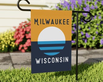Milwaukee Wisconsin Flag, Garden Flag, House Flag, Peoples Flag of Milwaukee, Outdoor Decor, Milwaukee Gift, Wisconsin Pride