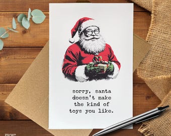 Funny Adult Christmas Card, Naughty Holiday Humor Greeting, Cheeky Xmas Card for Adults, Sarcastic Christmas Gift Idea, Rude Holiday Card