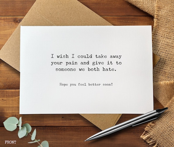 Funny Get Well Card, Surgery Recovery Card, Sarcastic Get Better Card, Snarky Adult Humor Card for Friends & Coworkers