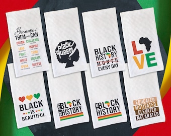 Boyiee 6 Pcs Camping Kitchen Towels Black Absorbent Dish Towels Bonfire