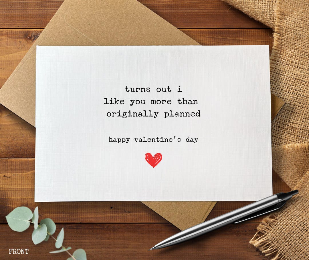 Funny Valentine’s Day Card, Sweet Modern Love Greeting Card for Him or ...