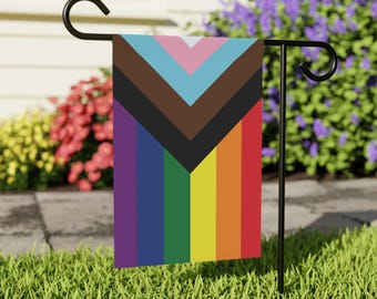 Pride Progress Flag: LGBTQ Garden or House Decor