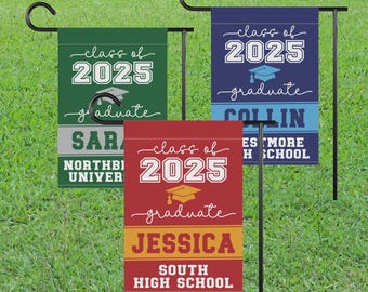 Personalized Graduation Flag, Class of 2025 Flag, College Grad, High School Grad, Grad House Flag, Grad Garden Flag