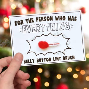 Belly Button Lint Brush, Prank Gift, Gift for Him, Birthday Gift, Gag Gift, Joke Gift, Funny Novelty Gift, Secret Santa, Stocking Stuffer